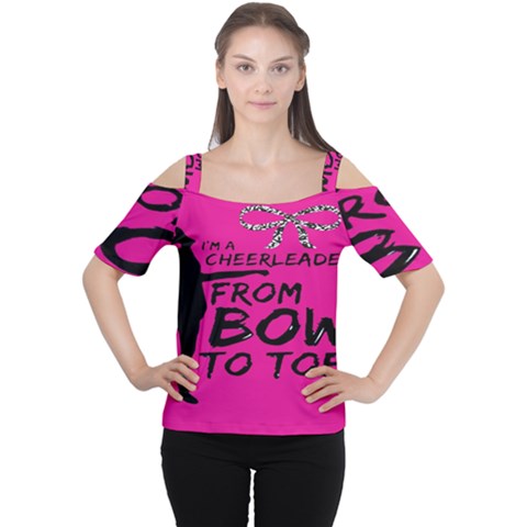 Bow To Toe Cheer Cutout Shoulder Tee by artworkshop