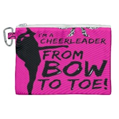 Bow To Toe Cheer Canvas Cosmetic Bag (xl) by artworkshop