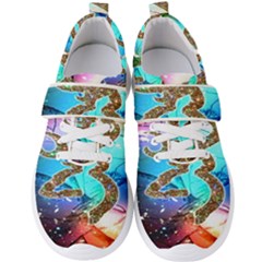 Browning Deer Glitter Galaxy Men s Velcro Strap Shoes by artworkshop