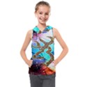 Browning Deer Glitter Galaxy Kids  Sleeveless Hoodie View1