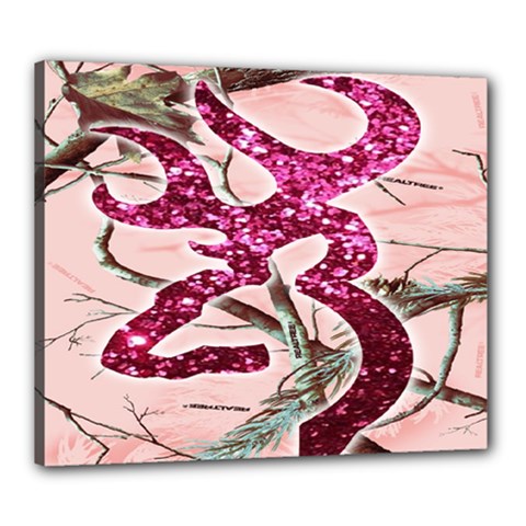 Browning Deer Glitter Canvas 24  X 20  (stretched) by artworkshop