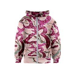 Browning Deer Glitter Kids  Zipper Hoodie by artworkshop