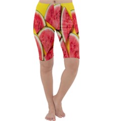 Watermelon Cropped Leggings  by artworkshop