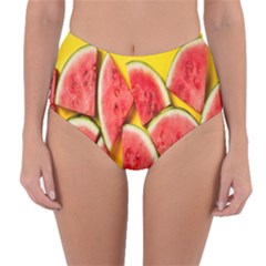 Watermelon Reversible High-waist Bikini Bottoms by artworkshop