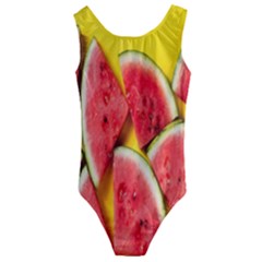 Watermelon Kids  Cut-out Back One Piece Swimsuit by artworkshop