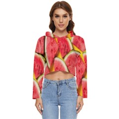 Watermelon Women s Lightweight Cropped Hoodie by artworkshop