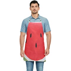 Watermelon Pillow Fluffy Kitchen Apron by artworkshop