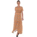 Floral Art Off Shoulder Open Front Chiffon Dress View1