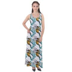 Birds Sleeveless Velour Maxi Dress by Sparkle