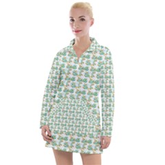 Flowers Pattern Women s Long Sleeve Casual Dress by Sparkle