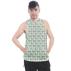 Flowers Pattern Men s Sleeveless Hoodie by Sparkle