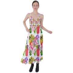 Bunch Of Flowers Tie Back Maxi Dress by Sparkle