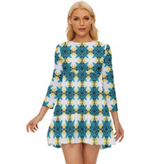 Digitalart Long Sleeve Babydoll Dress by Sparkle