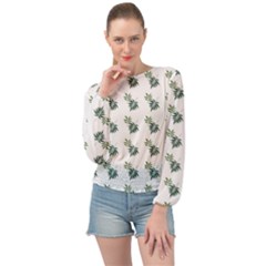 Tropical Banded Bottom Chiffon Top by Sparkle