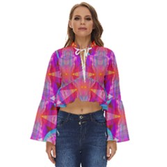 Pink Diamond Boho Long Bell Sleeve Top by Thespacecampers