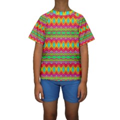 Cerebral Candy Kids  Short Sleeve Swimwear by Thespacecampers