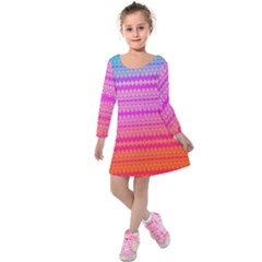 Daydreams Kids  Long Sleeve Velvet Dress by Thespacecampers