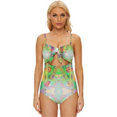 Art In Space Knot Front One-piece Swimsuit by Thespacecampers