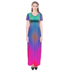 Intoxicating Rainbows Short Sleeve Maxi Dress