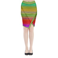 Rainbow Road Midi Wrap Pencil Skirt by Thespacecampers