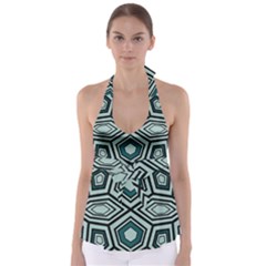 Abstract Pattern Geometric Backgrounds Babydoll Tankini Top by Eskimos