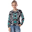 Abstract pattern geometric backgrounds  Kids  Long Sleeve Tee with Frill  View1