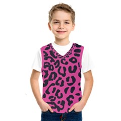 Leopard Print Jaguar Dots Pink Neon Kids  Basketball Tank Top by ConteMonfrey