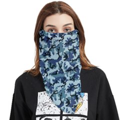 Navy Camouflage Face Covering Bandana (triangle) by sifis