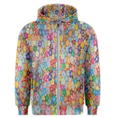 Floral Flowers Men s Zipper Hoodie by artworkshop