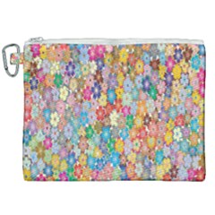 Floral Flowers Canvas Cosmetic Bag (xxl) by artworkshop