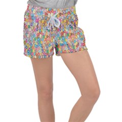 Floral Flowers Velour Lounge Shorts by artworkshop