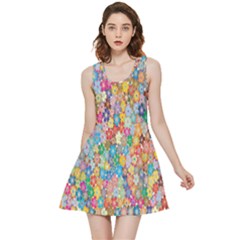 Floral Flowers Inside Out Reversible Sleeveless Dress by artworkshop