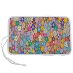 Floral Flowers Pen Storage Case (m) by artworkshop