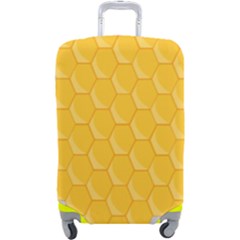 Hexagons Yellow Honeycomb Hive Bee Hive Pattern Luggage Cover (large) by artworkshop