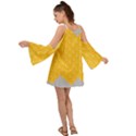 Hexagons Yellow Honeycomb Hive Bee Hive Pattern Kimono Sleeves Boho Dress View2