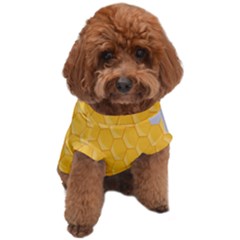 Hexagons Yellow Honeycomb Hive Bee Hive Pattern Dog T-shirt by artworkshop