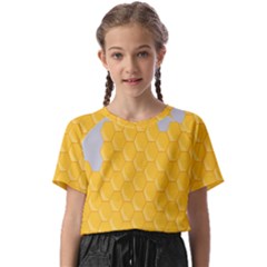 Hexagons Yellow Honeycomb Hive Bee Hive Pattern Kids  Basic Tee by artworkshop