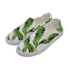 Sheets Tropical Plant Palm Summer Exotic Women s Canvas Slip Ons by artworkshop