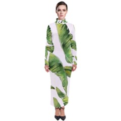 Sheets Tropical Plant Palm Summer Exotic Turtleneck Maxi Dress by artworkshop