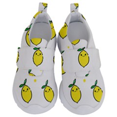 Pattern Lemon Texture Kids  Velcro No Lace Shoes by artworkshop