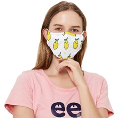 Pattern Lemon Texture Fitted Cloth Face Mask (adult) by artworkshop