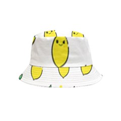 Pattern Lemon Texture Inside Out Bucket Hat (kids) by artworkshop