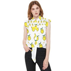 Pattern Lemon Texture Frill Detail Shirt by artworkshop