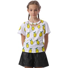 Pattern Lemon Texture Kids  Front Cut Tee by artworkshop