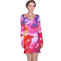 Colorful Painting Long Sleeve Nightdress by artworkshop