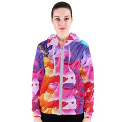 Colorful Painting Women s Zipper Hoodie by artworkshop