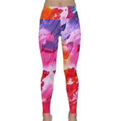 Colorful Painting Lightweight Velour Classic Yoga Leggings by artworkshop