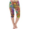 Mandalas Colorful Abstract Ornamental Lightweight Velour Cropped Yoga Leggings View1