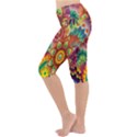 Mandalas Colorful Abstract Ornamental Lightweight Velour Cropped Yoga Leggings View2