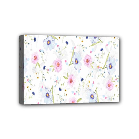 Pattern Flowers Mini Canvas 6  X 4  (stretched) by artworkshop